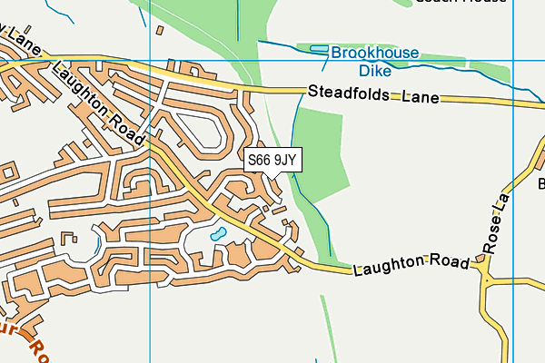 S66 9JY map - OS VectorMap District (Ordnance Survey)