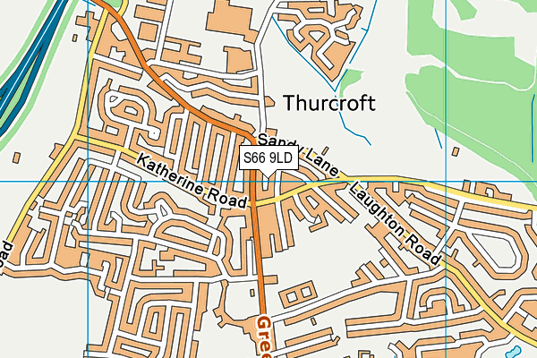 S66 9LD map - OS VectorMap District (Ordnance Survey)