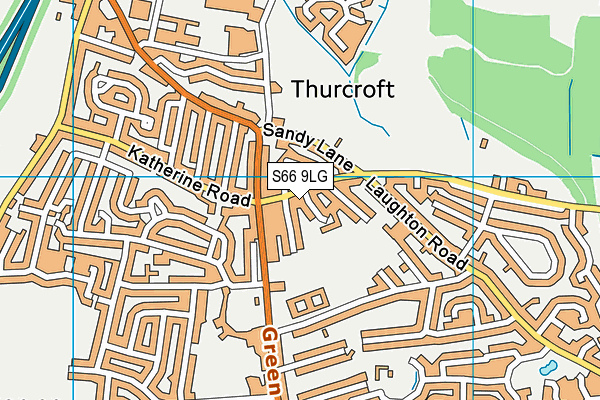 S66 9LG map - OS VectorMap District (Ordnance Survey)