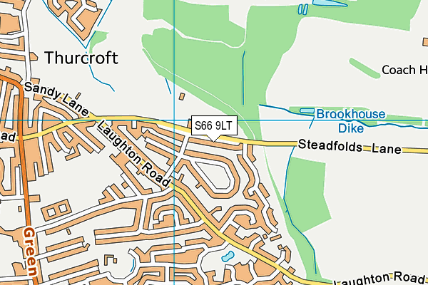 S66 9LT map - OS VectorMap District (Ordnance Survey)