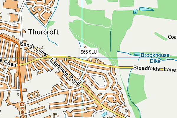 S66 9LU map - OS VectorMap District (Ordnance Survey)