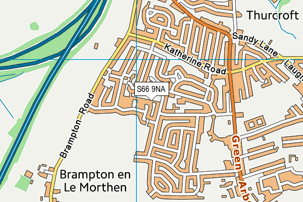 S66 9NA map - OS VectorMap District (Ordnance Survey)