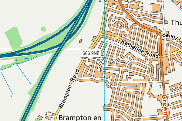 S66 9NE map - OS VectorMap District (Ordnance Survey)