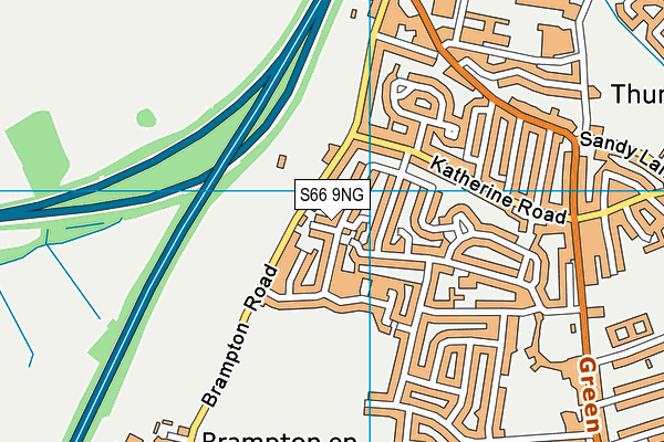 S66 9NG map - OS VectorMap District (Ordnance Survey)