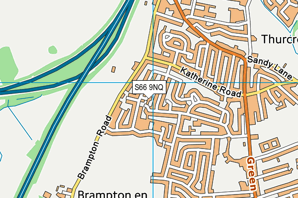 S66 9NQ map - OS VectorMap District (Ordnance Survey)