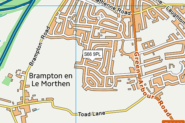 S66 9PL map - OS VectorMap District (Ordnance Survey)