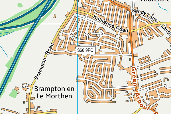 S66 9PQ map - OS VectorMap District (Ordnance Survey)