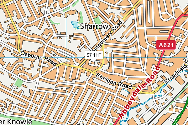 S7 1HT map - OS VectorMap District (Ordnance Survey)