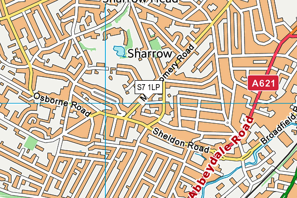 S7 1LP map - OS VectorMap District (Ordnance Survey)