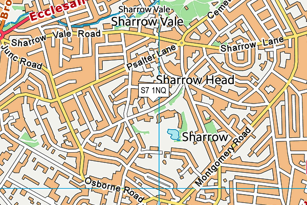 Kenwood Hall Hotel Leisure Club map (S7 1NQ) - OS VectorMap District (Ordnance Survey)