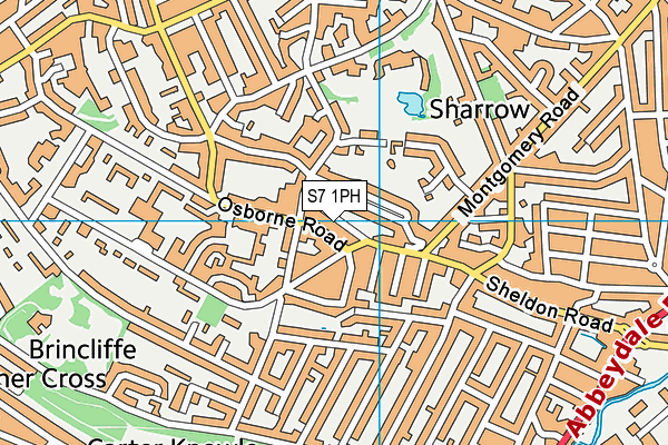 S7 1PH map - OS VectorMap District (Ordnance Survey)