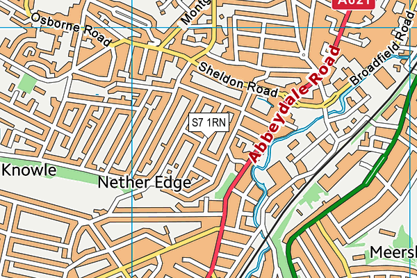 S7 1RN map - OS VectorMap District (Ordnance Survey)