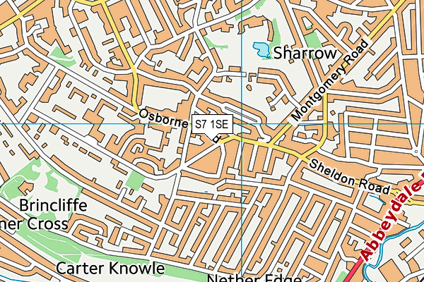 S7 1SE map - OS VectorMap District (Ordnance Survey)