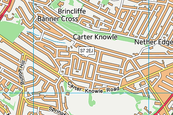 S7 2EJ map - OS VectorMap District (Ordnance Survey)