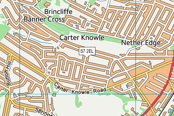 S7 2EL map - OS VectorMap District (Ordnance Survey)