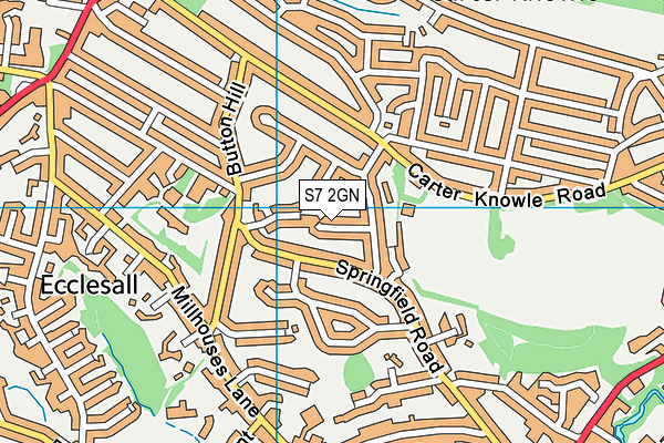 S7 2GN map - OS VectorMap District (Ordnance Survey)