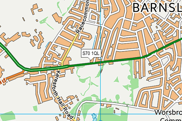 S70 1QL map - OS VectorMap District (Ordnance Survey)