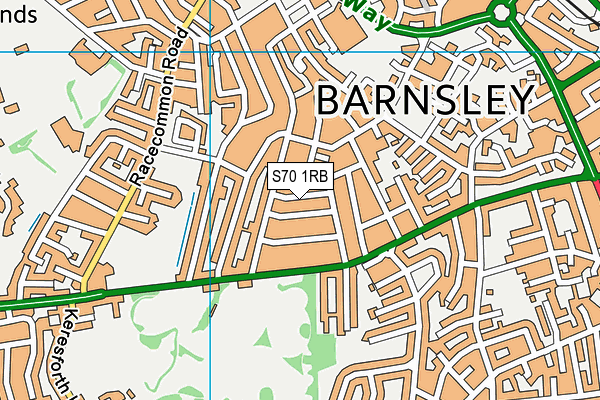 S70 1RB map - OS VectorMap District (Ordnance Survey)