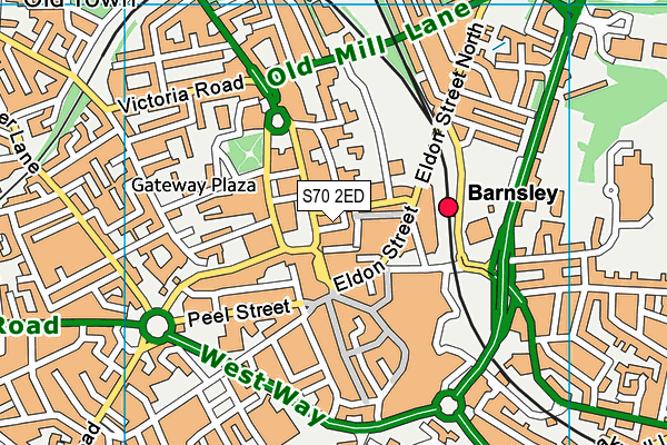 S70 2ED map - OS VectorMap District (Ordnance Survey)