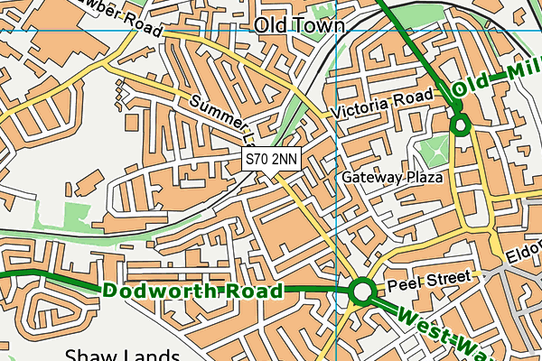 S70 2NN map - OS VectorMap District (Ordnance Survey)