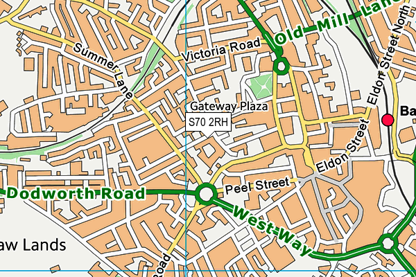 S70 2RH map - OS VectorMap District (Ordnance Survey)