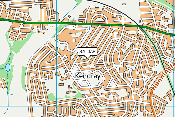 S70 3AB map - OS VectorMap District (Ordnance Survey)