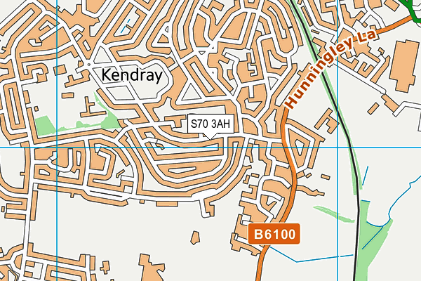 S70 3AH map - OS VectorMap District (Ordnance Survey)