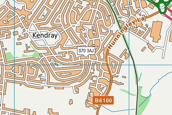 S70 3AJ map - OS VectorMap District (Ordnance Survey)