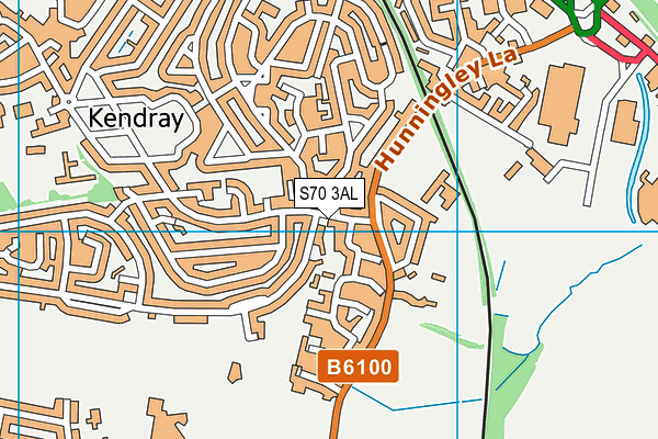 S70 3AL map - OS VectorMap District (Ordnance Survey)