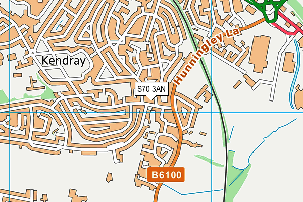 S70 3AN map - OS VectorMap District (Ordnance Survey)