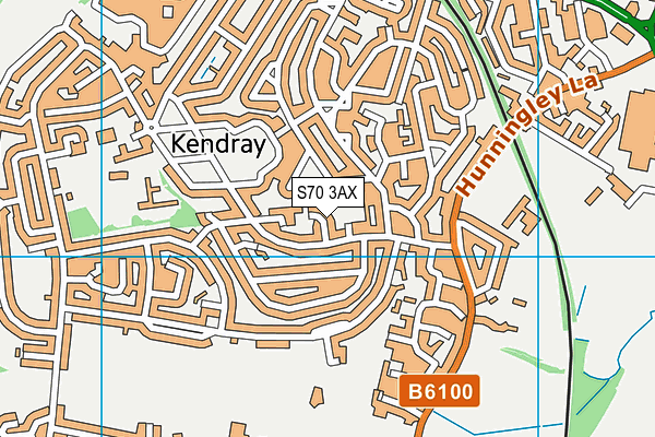 S70 3AX map - OS VectorMap District (Ordnance Survey)