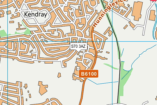 S70 3AZ map - OS VectorMap District (Ordnance Survey)