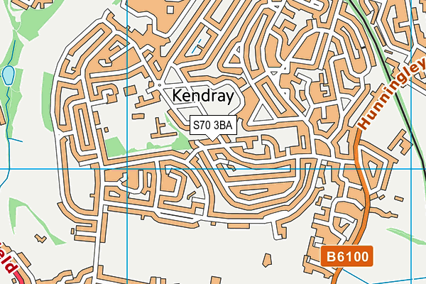 S70 3BA map - OS VectorMap District (Ordnance Survey)