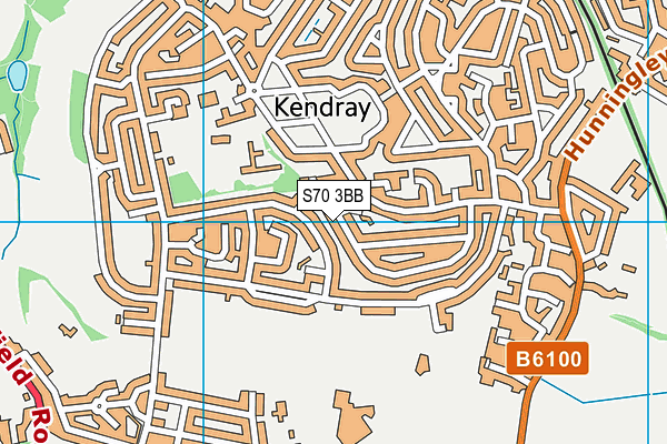 S70 3BB map - OS VectorMap District (Ordnance Survey)