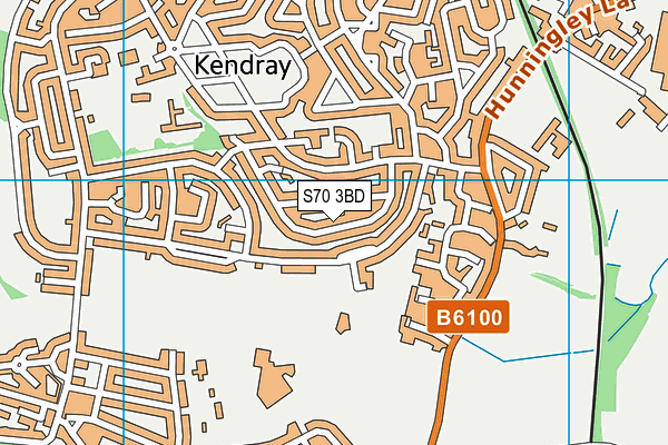 S70 3BD map - OS VectorMap District (Ordnance Survey)