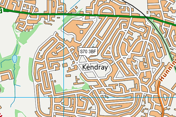 S70 3BF map - OS VectorMap District (Ordnance Survey)