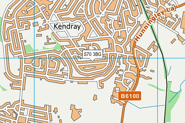 S70 3BG map - OS VectorMap District (Ordnance Survey)