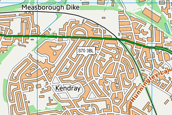 S70 3BL map - OS VectorMap District (Ordnance Survey)