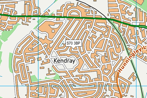 S70 3BP map - OS VectorMap District (Ordnance Survey)