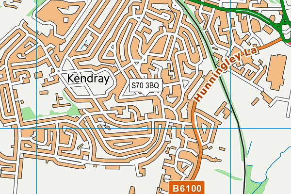 S70 3BQ map - OS VectorMap District (Ordnance Survey)