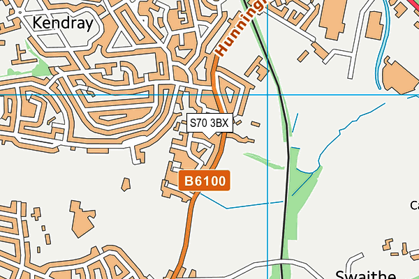 S70 3BX map - OS VectorMap District (Ordnance Survey)