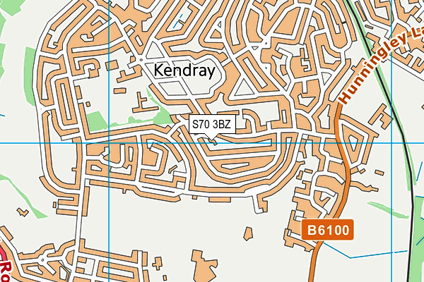 S70 3BZ map - OS VectorMap District (Ordnance Survey)