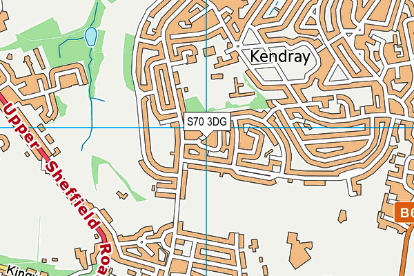S70 3DG map - OS VectorMap District (Ordnance Survey)