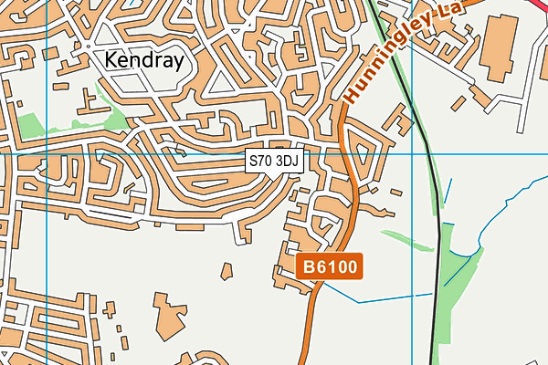 S70 3DJ map - OS VectorMap District (Ordnance Survey)