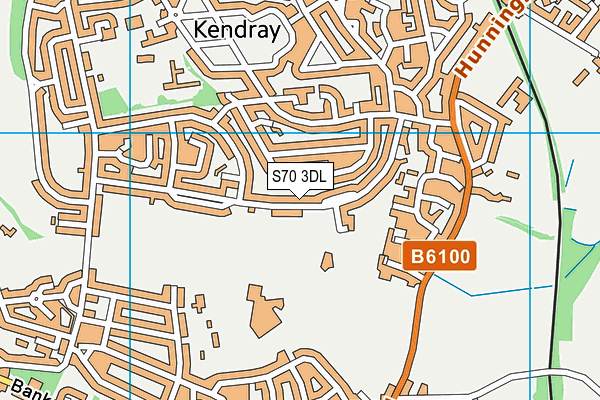 Barnsley Academy map (S70 3DL) - OS VectorMap District (Ordnance Survey)