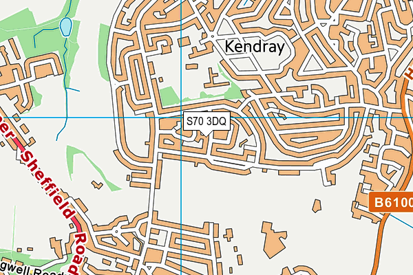 S70 3DQ map - OS VectorMap District (Ordnance Survey)