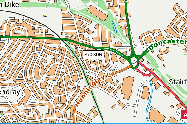 S70 3DR map - OS VectorMap District (Ordnance Survey)