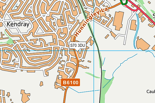S70 3DU map - OS VectorMap District (Ordnance Survey)