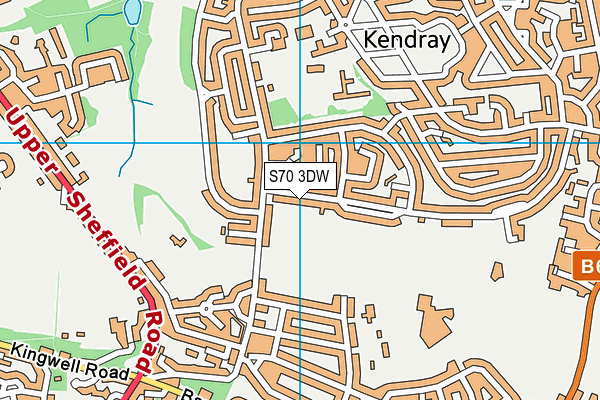 S70 3DW map - OS VectorMap District (Ordnance Survey)