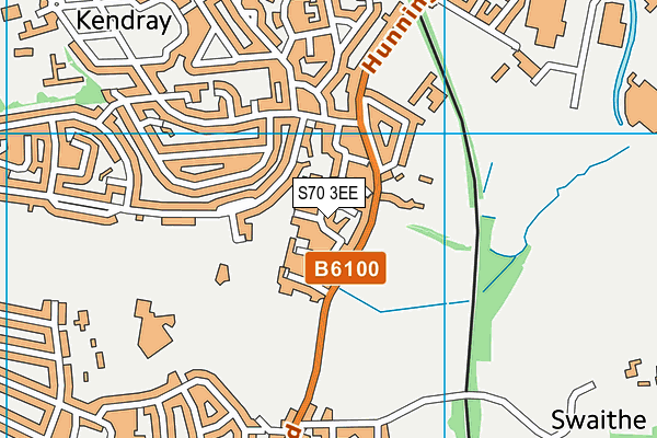 S70 3EE map - OS VectorMap District (Ordnance Survey)